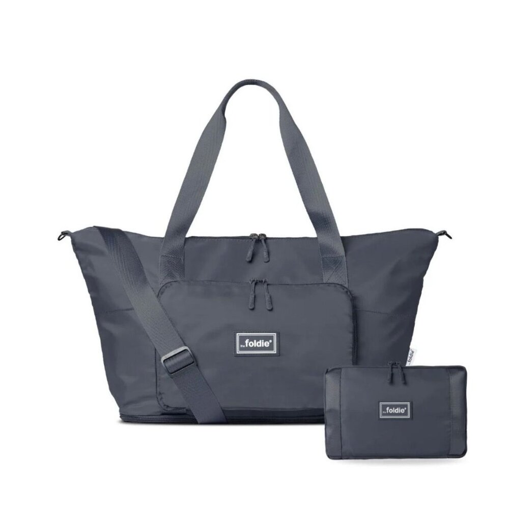 Foldie Travel Bag With Removable Strap & Pouch Navy